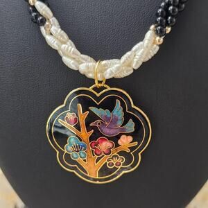 Customized vintage rice pearl necklace